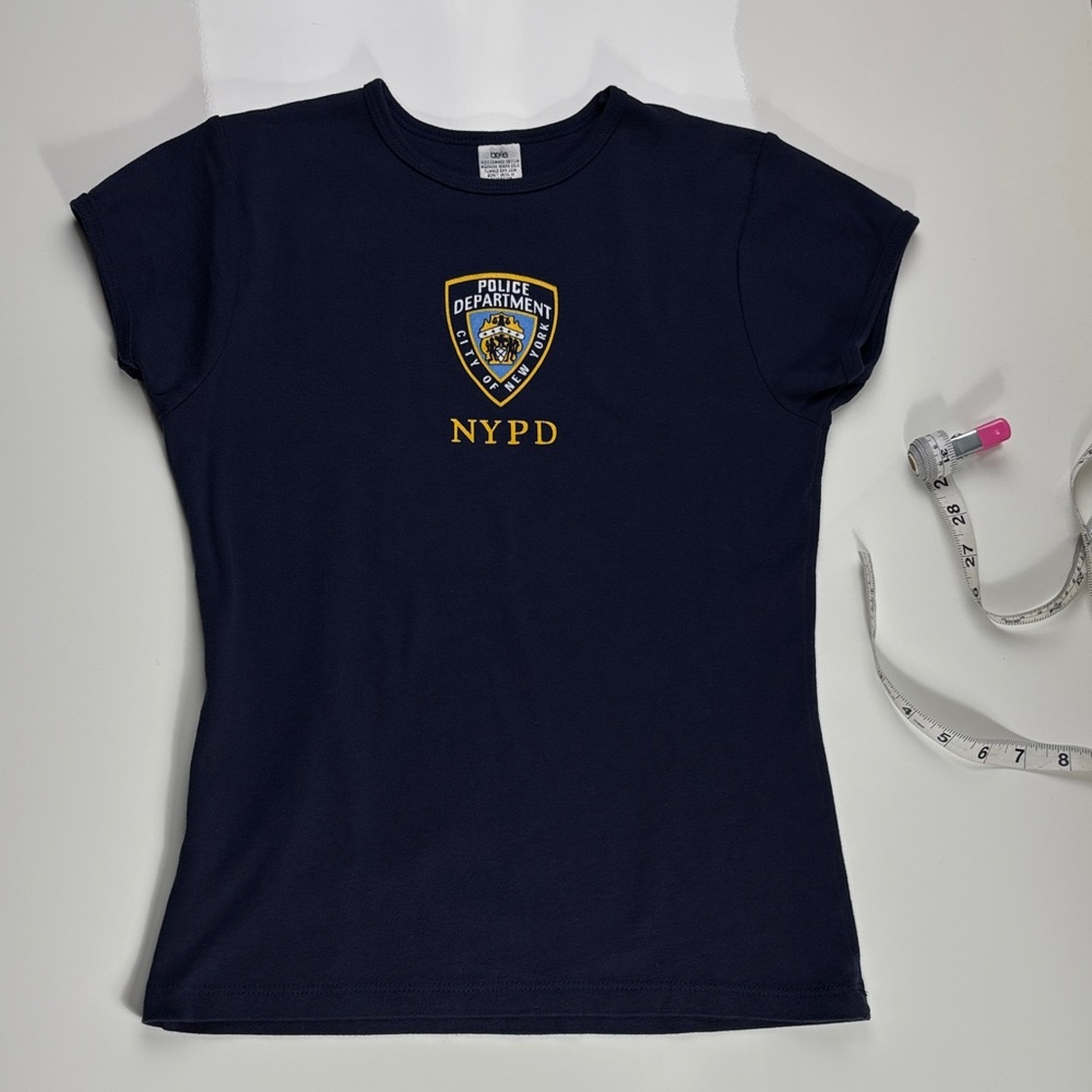 2002 Navy Blue NYPD Women Baby T-Shirt